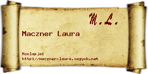 Maczner Laura névjegykártya